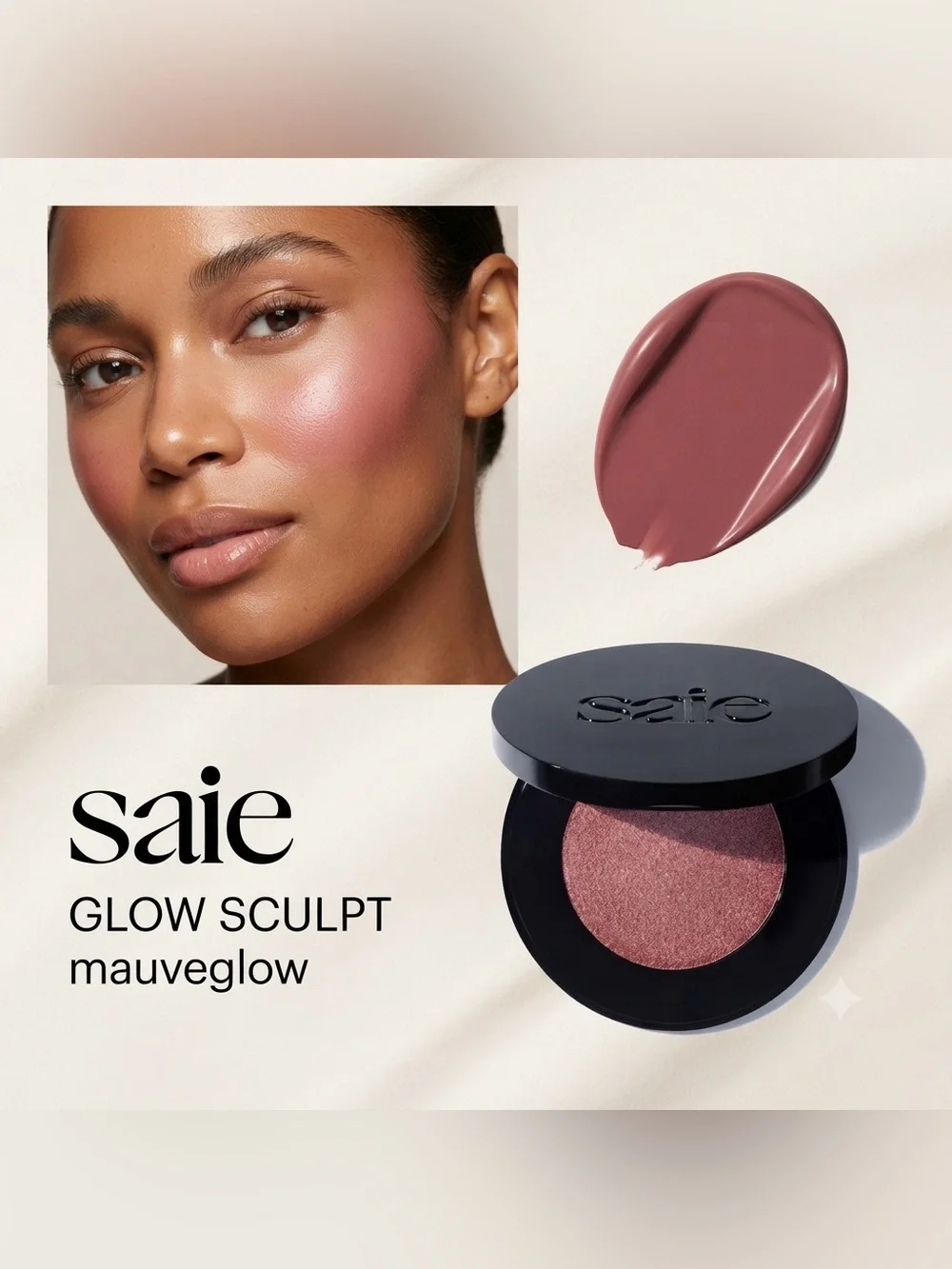 NEW✅ Saie • Glow Sculpt Cream Highlighting Blush • Mauveglow • Award Winner